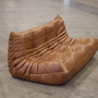 Togo Sofa 3-seater pull-up leather tobacco brown 2