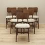 6x Chair Set Brown 1960s 2
