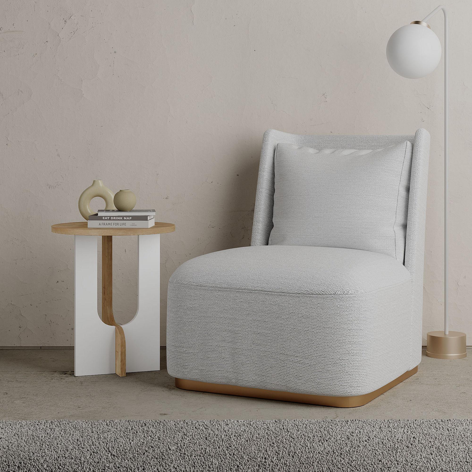 Luna Beitstelltisch Weiß Braun 3