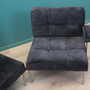 Vintage Modulsofa Metall Samt Schwarz 1960er Jahre 4