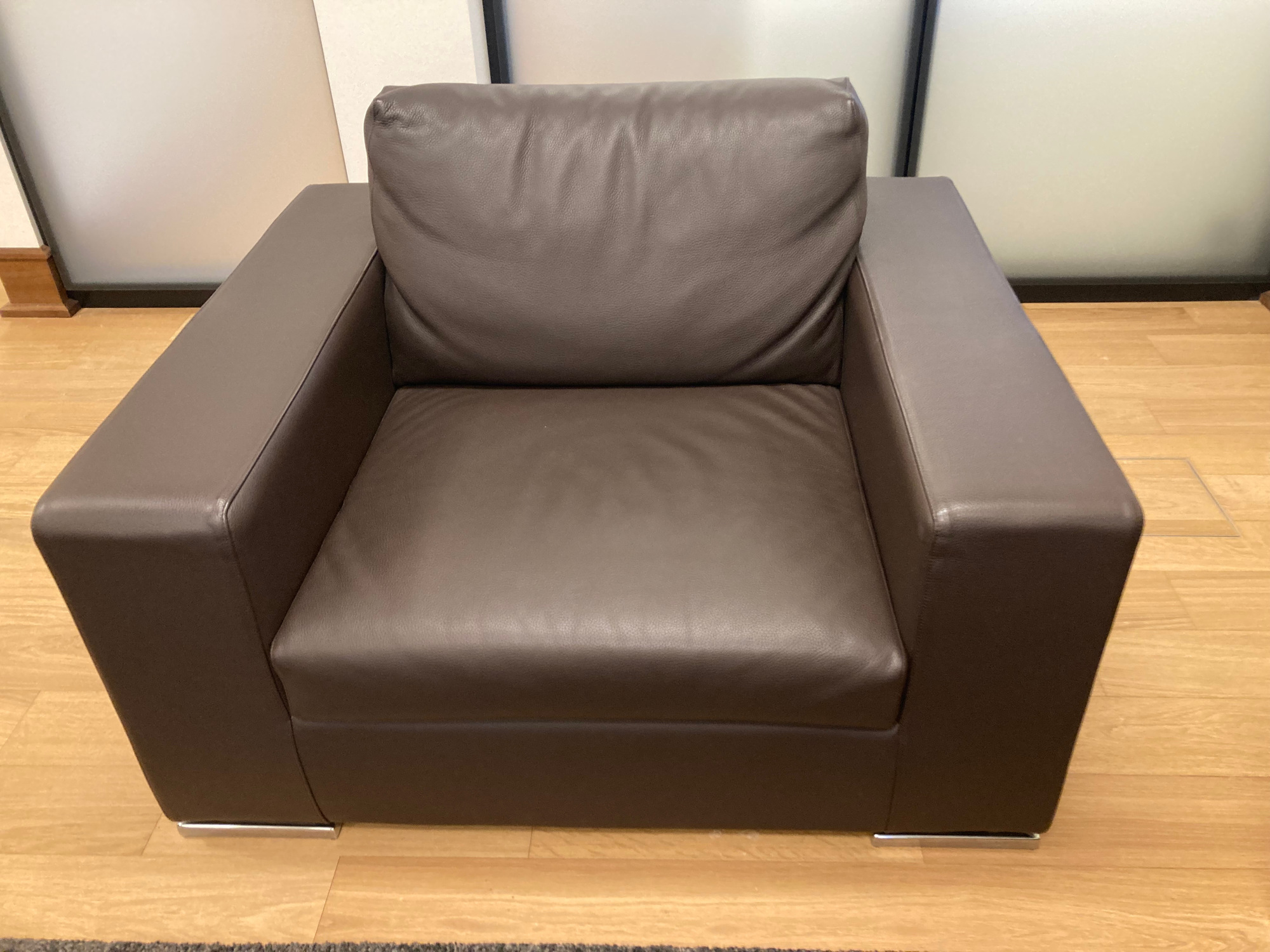 2x Halma Lounge-Sessel Leder Dunkelbraun 5