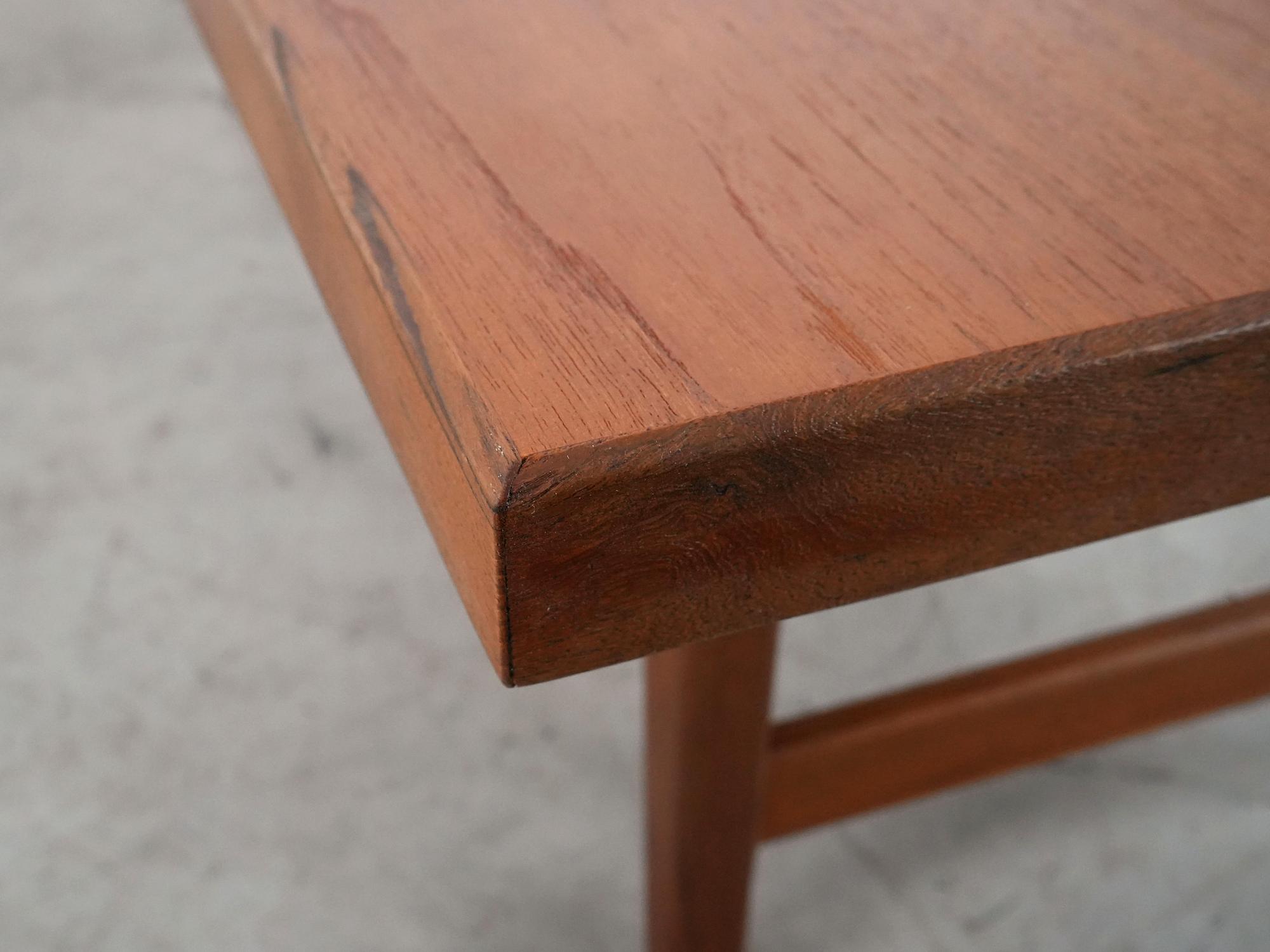 Coffee table teak wood 1970s 9
