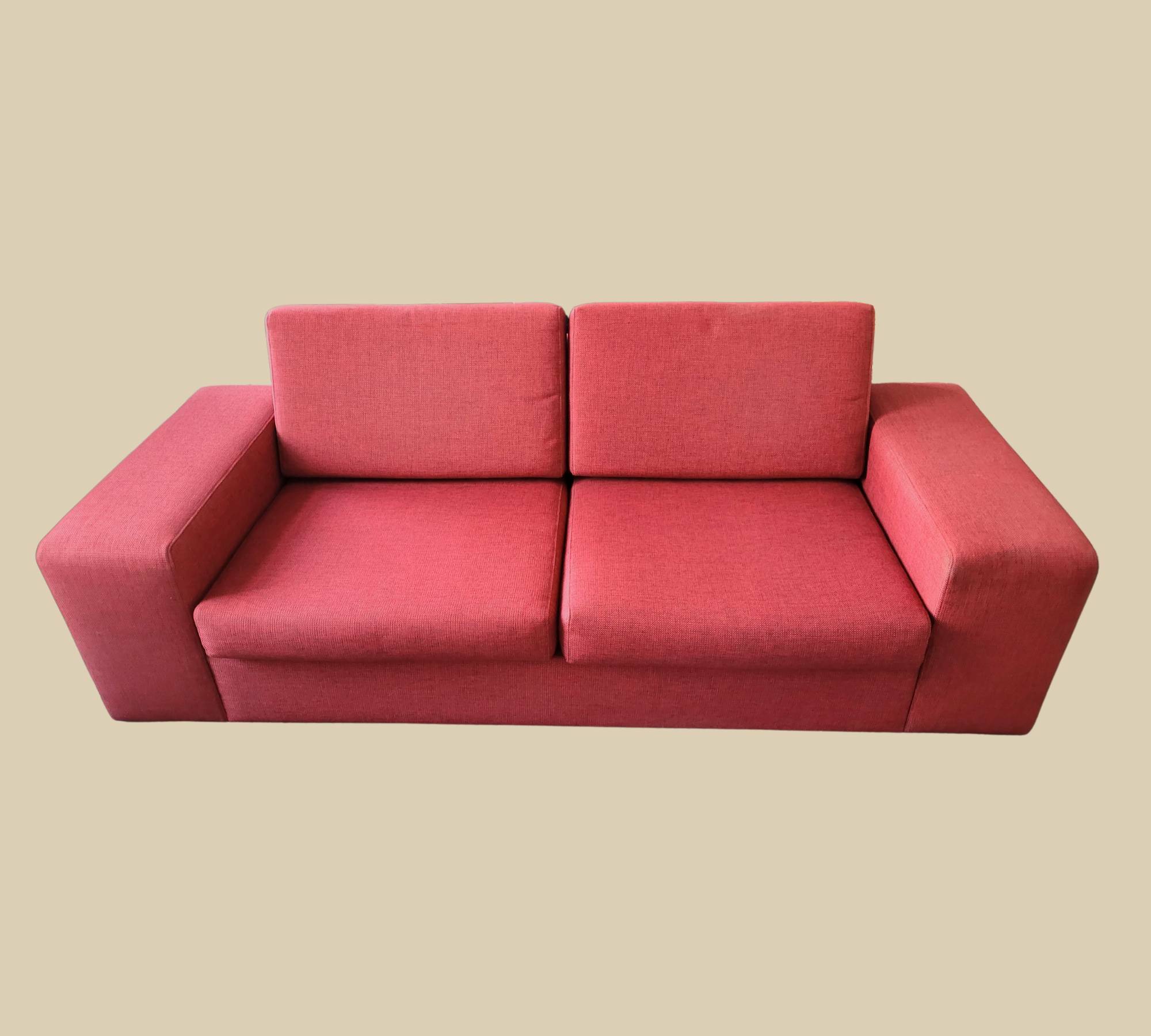 Sofa 2-Sitzer Stoff Rot  0