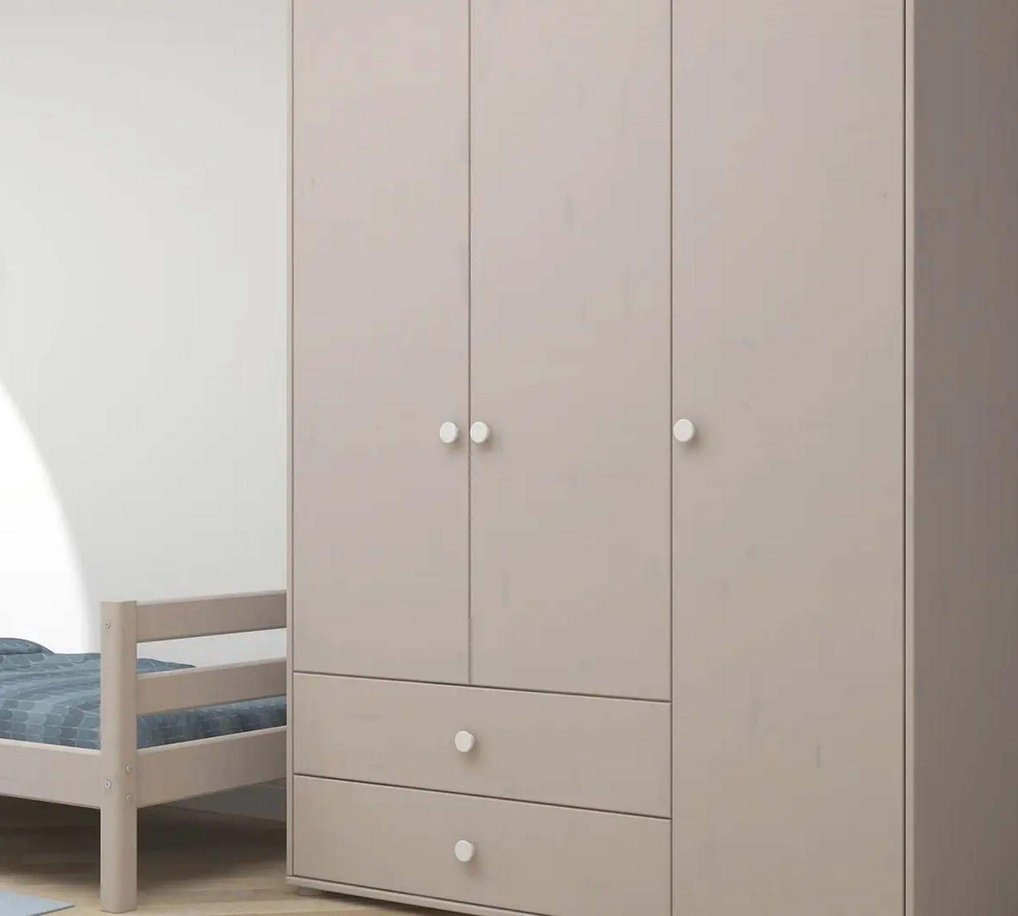 Kleiderschrank Extra Hoch Holz Grau 2