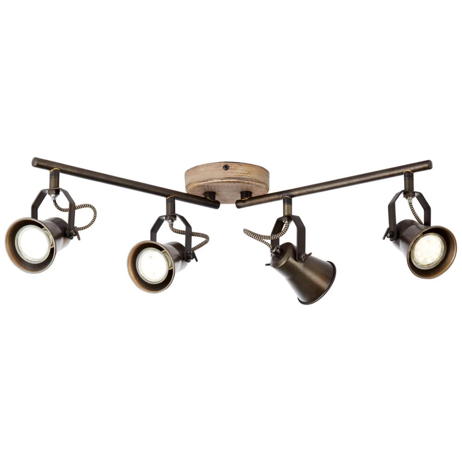 Ceiling lamp Seed II Steel Pine solid 4-flame 4