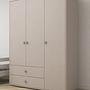 Kleiderschrank Extra Hoch Holz Taupe 1