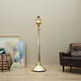 Vintage floor lamp glass metal gold 1920s 1