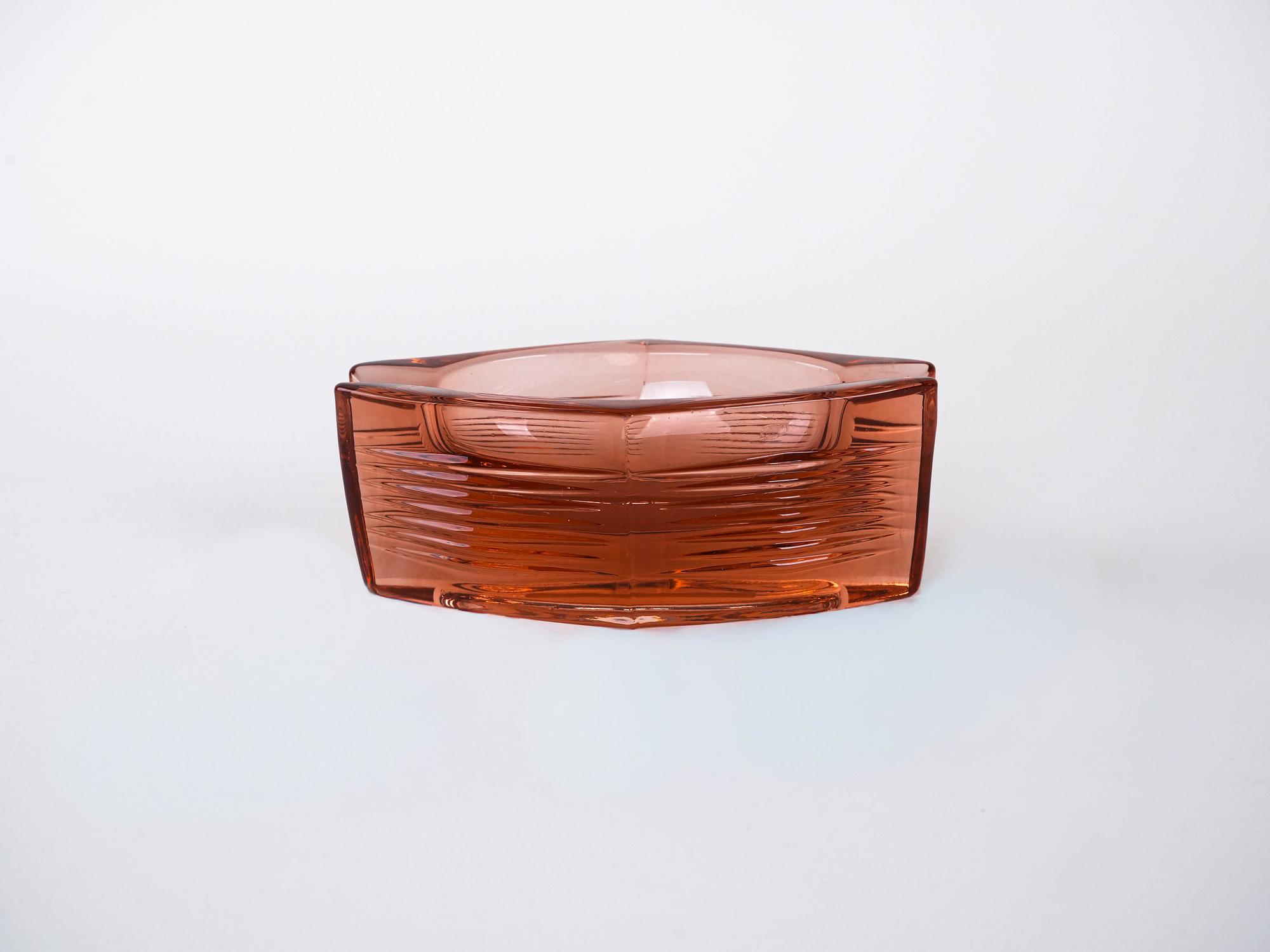 Glass Ashtray Pink 1