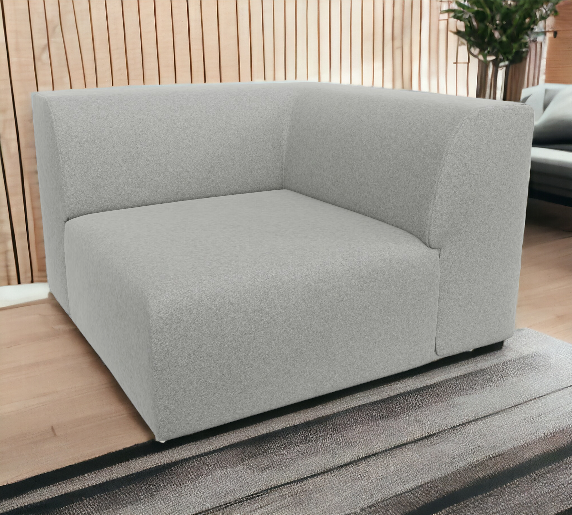 Pyllow Sofa1-Sitzer Eckmodul Vegane Wolle Lichtgrau 0