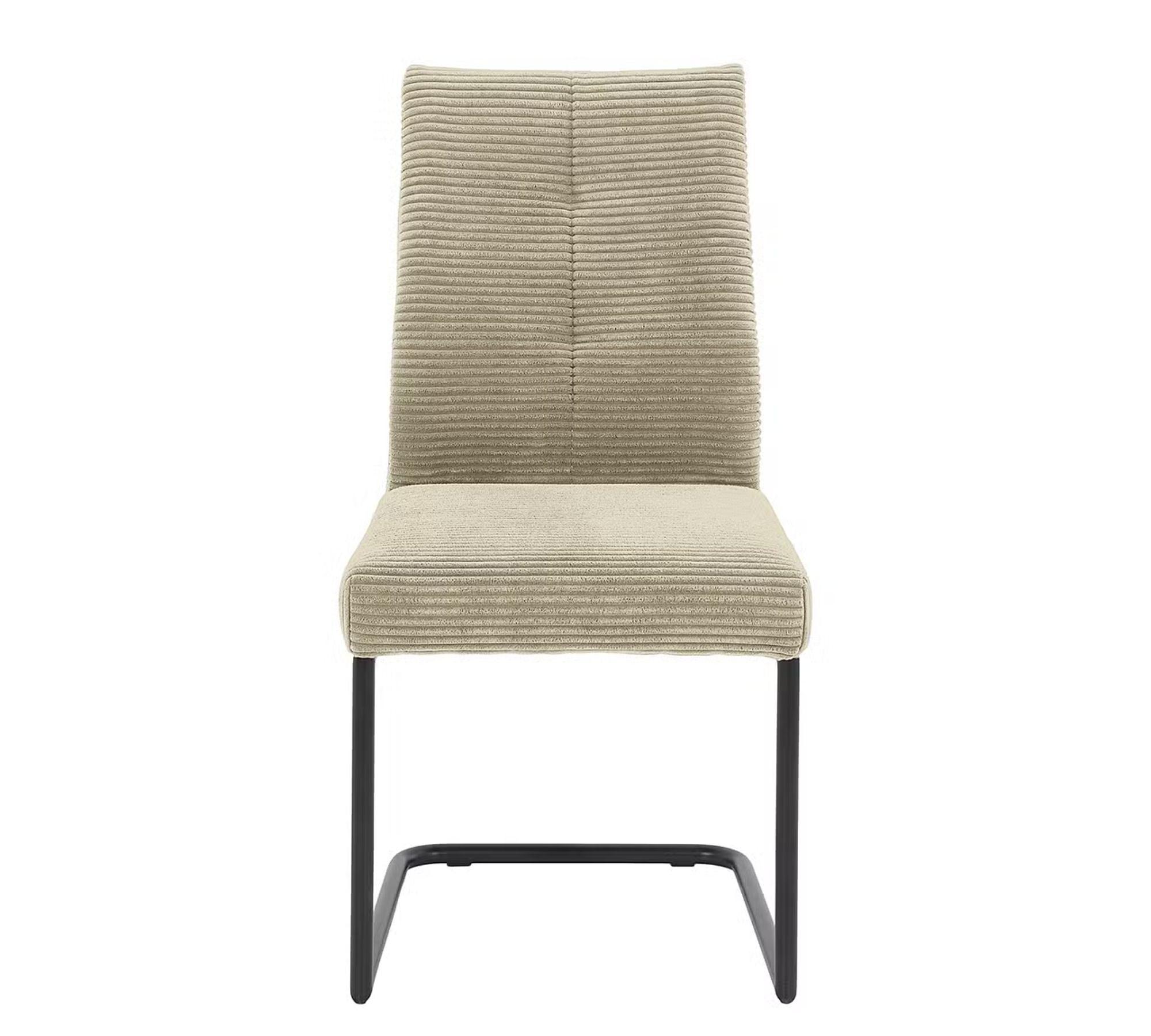2x cantilever chair fabric beige 1