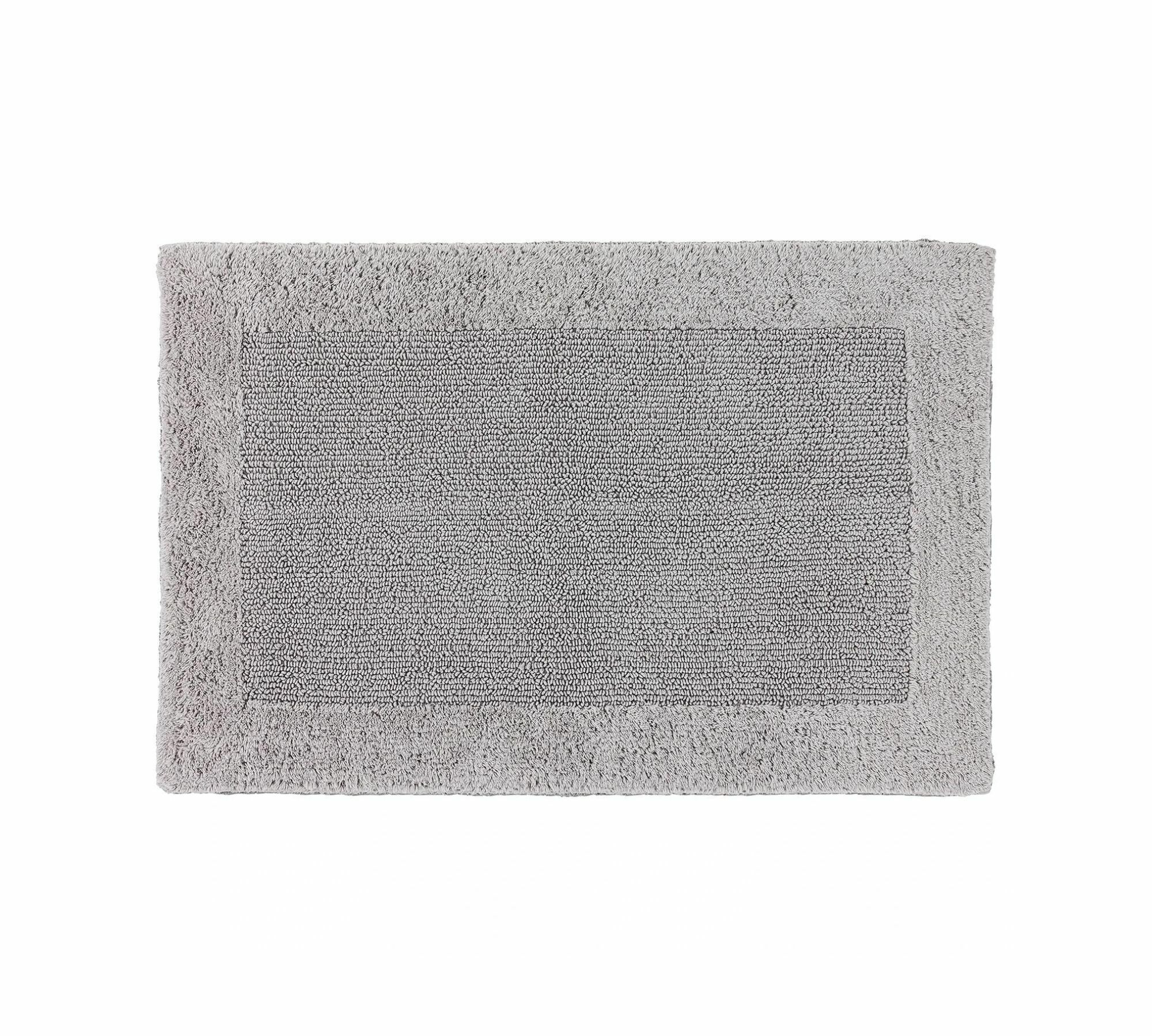 Badteppich Stoff Grau 60 x 90 cm 1