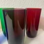 8x Vintage Gläser Glas Mehrfarbig 1