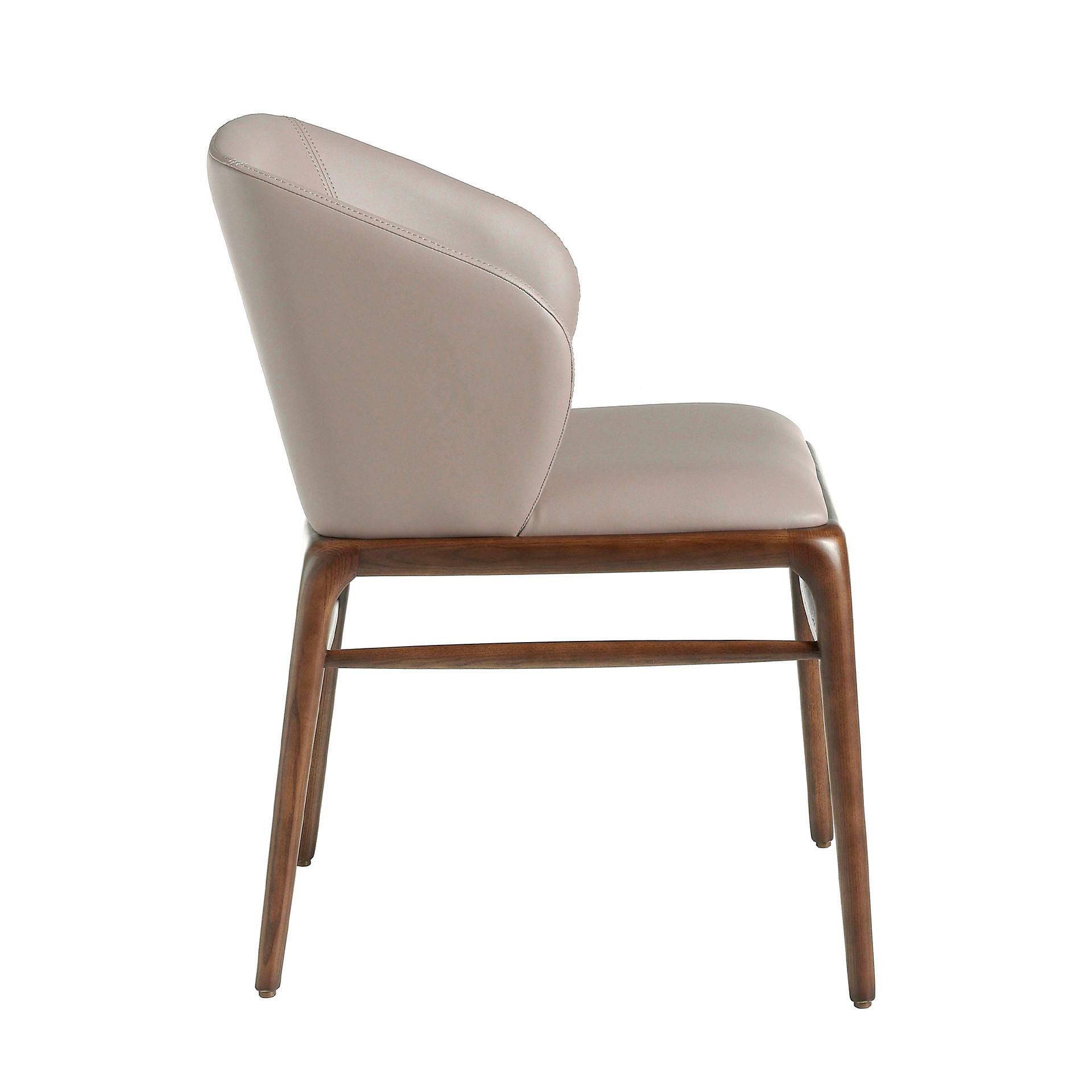 Dining chair faux leather grey 7