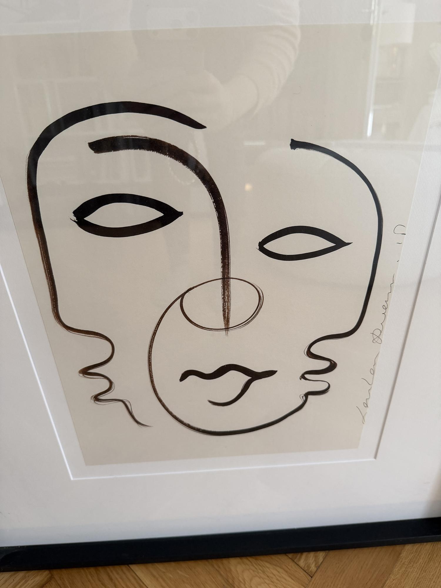 Kunstdruck Holz Papier Schwarz 1