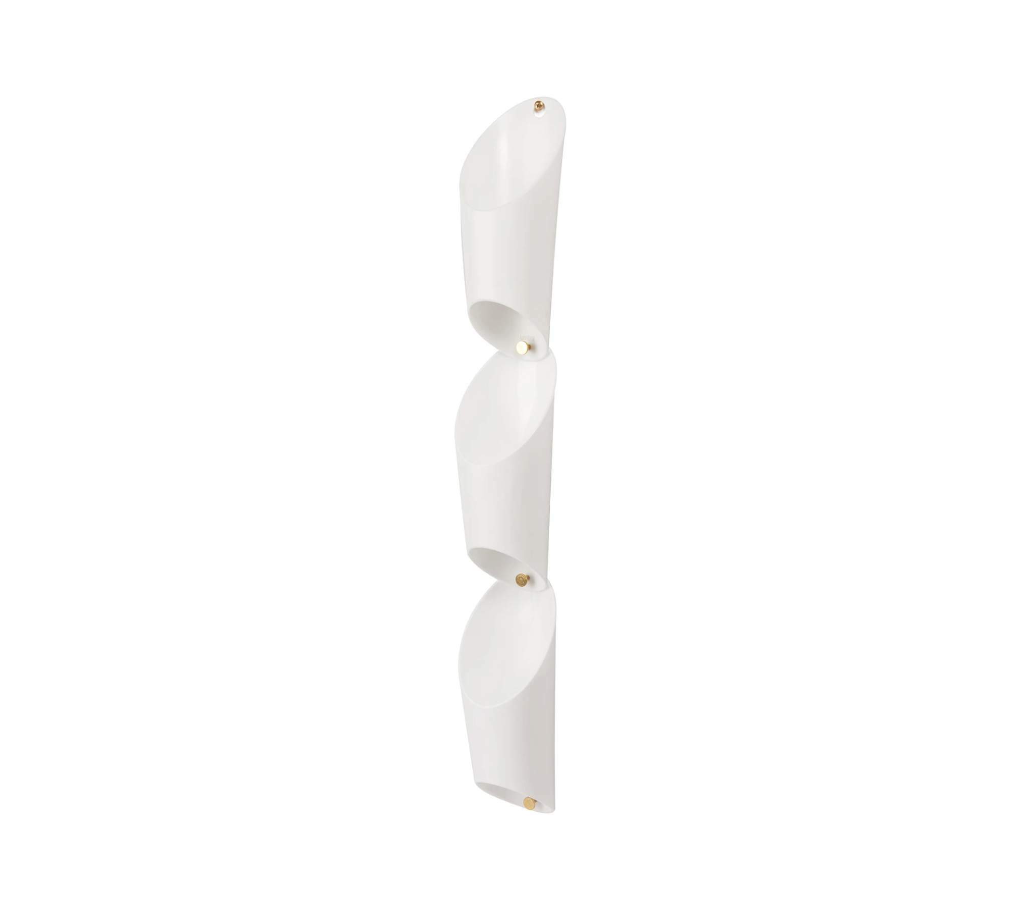 3x Wandvase Weiß 5
