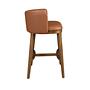 Bar stool faux leather brown 6