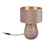 Table lamp Kiran 1-light velvet ceramic grey 4