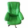 Sessel Leder Holz Grün 1