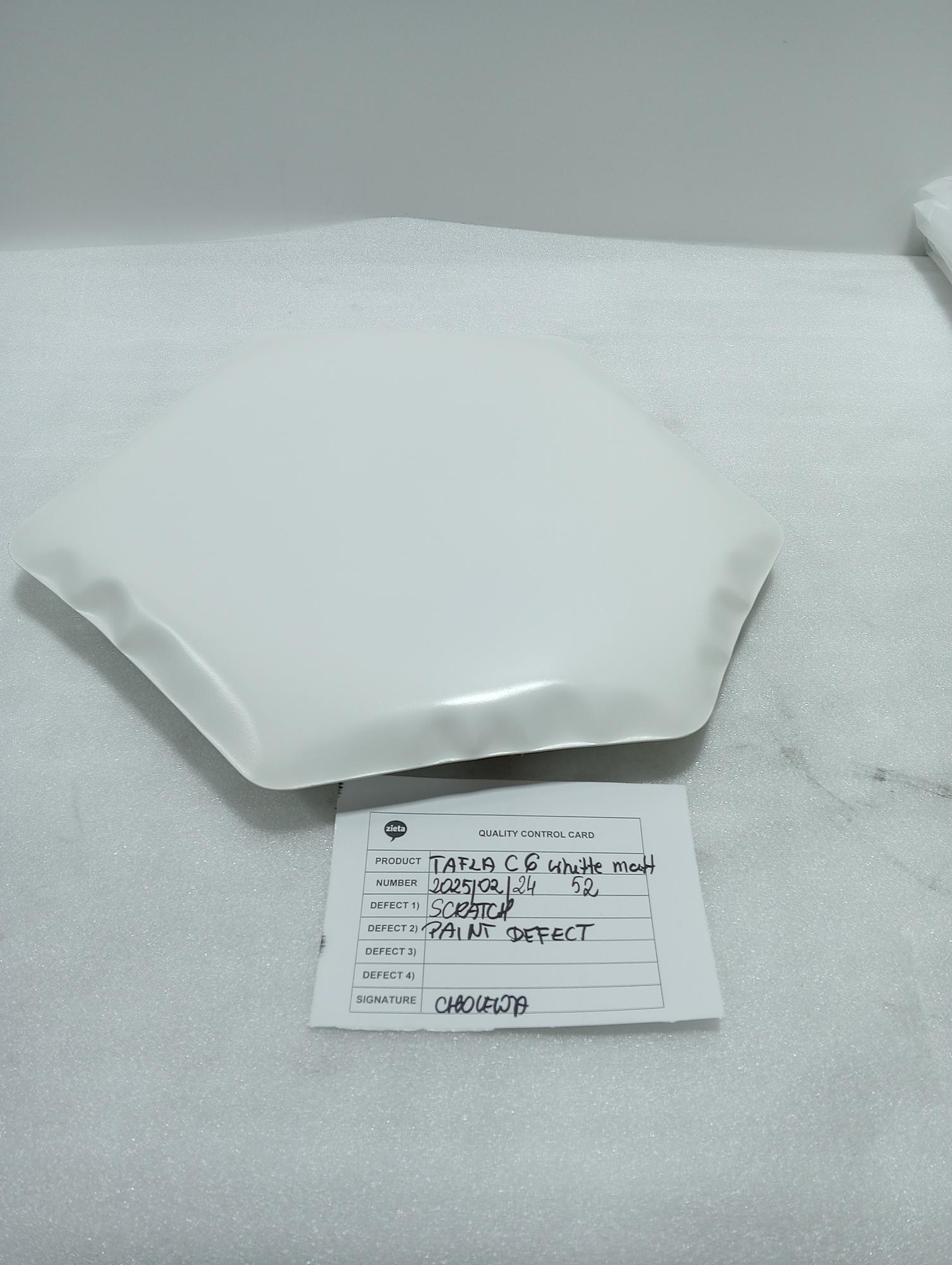 Table Mirror C6 Stainless Steel Candy White Matt 2