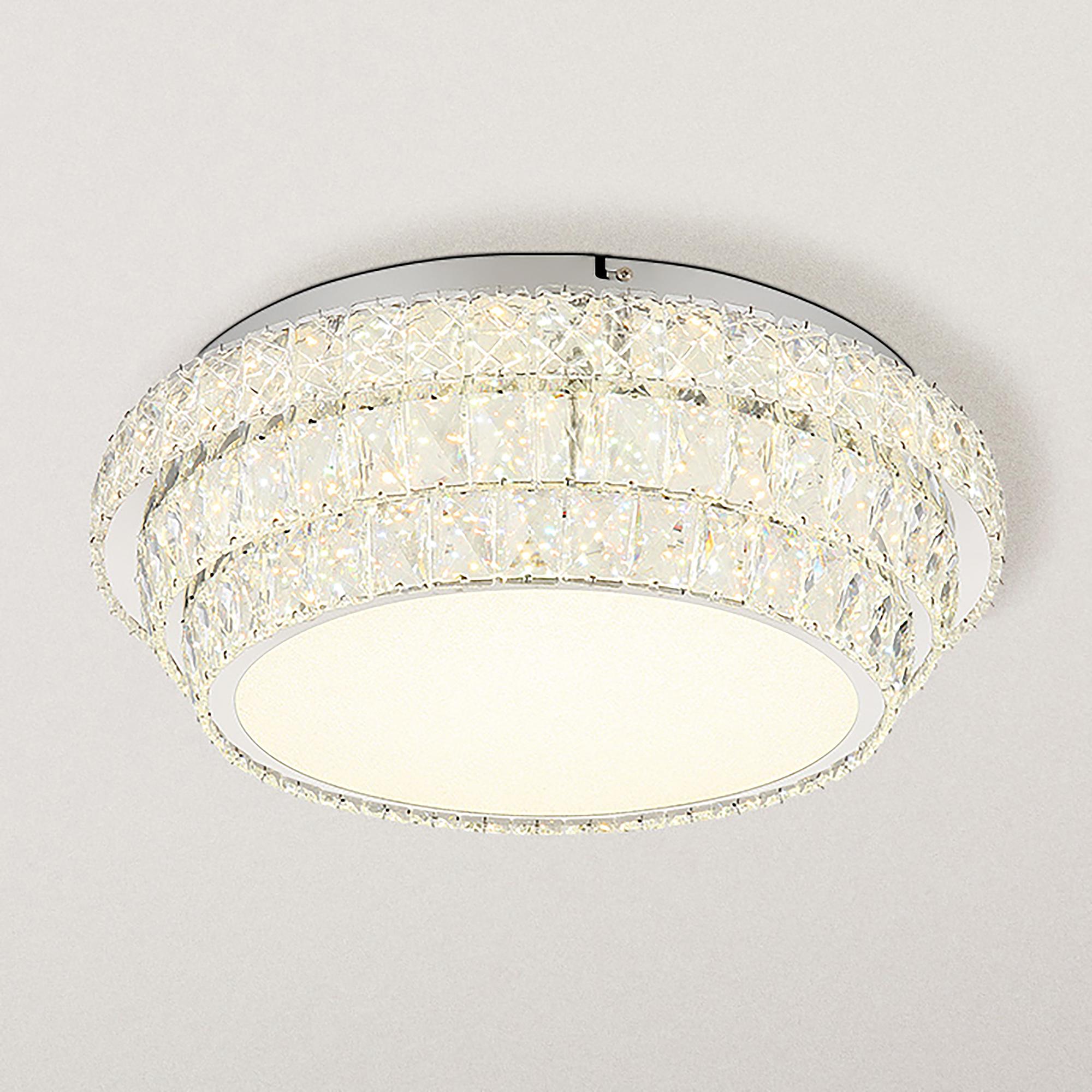 1-Light Klara LED Ceiling Light Glass Iron Ø50cm 1