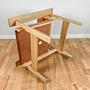 B_002 Lounge Sessel Holz Leder Braun 5