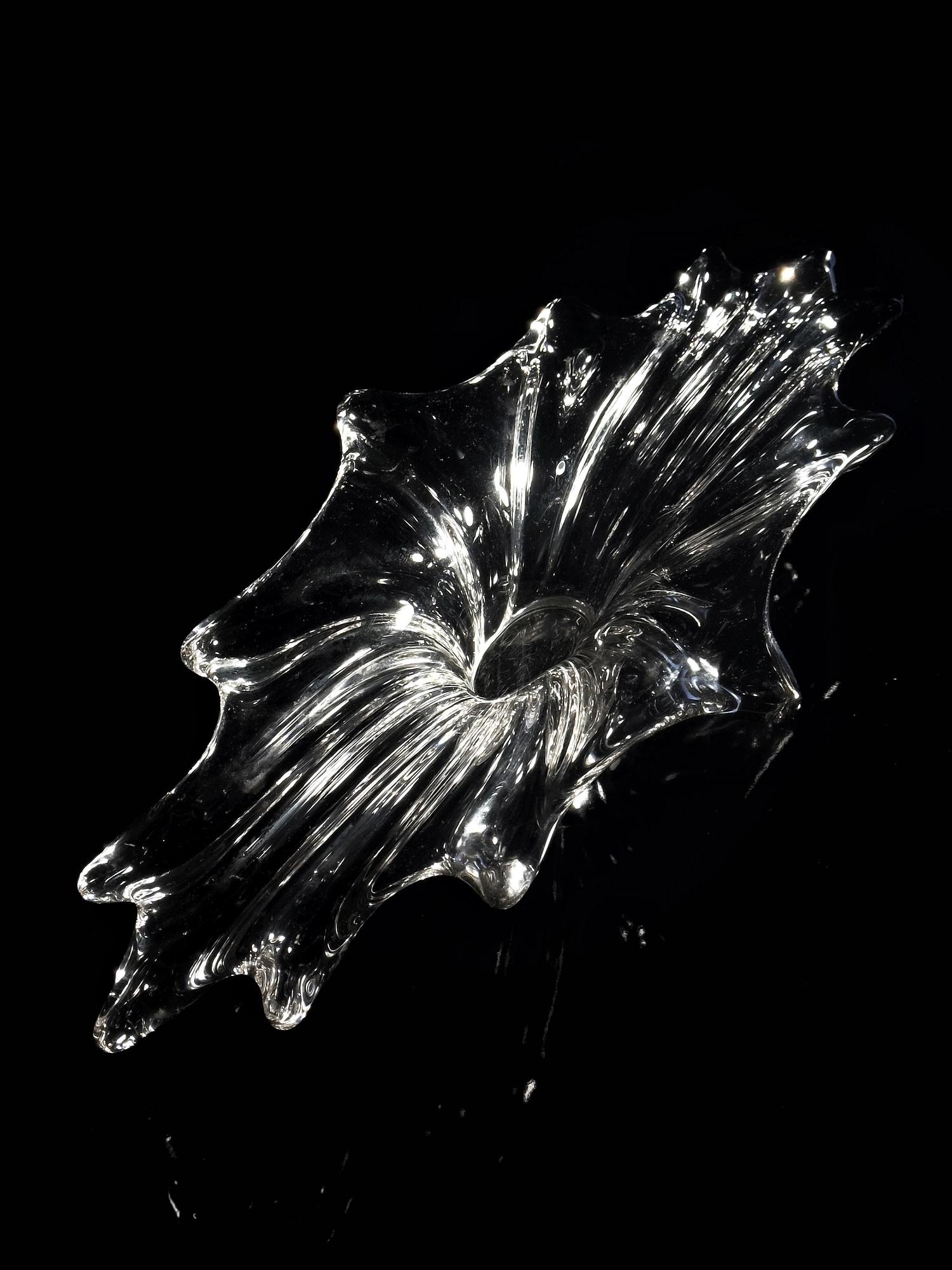 Ciotola vintage in cristallo di Murano anni '70 5