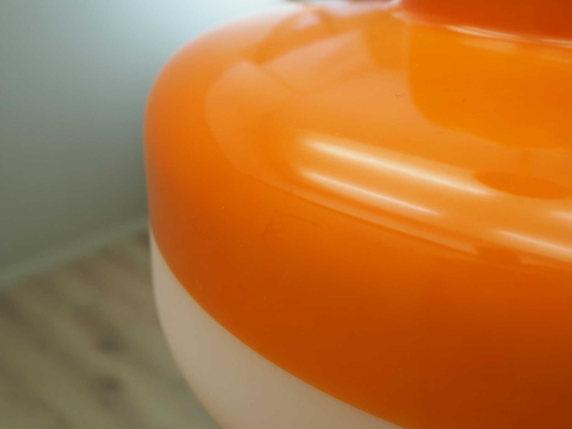 Pendant lamp glass orange 2000s 8