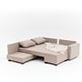 Aly Schlafsofa Récamiere Links Baumwolle Beige 9
