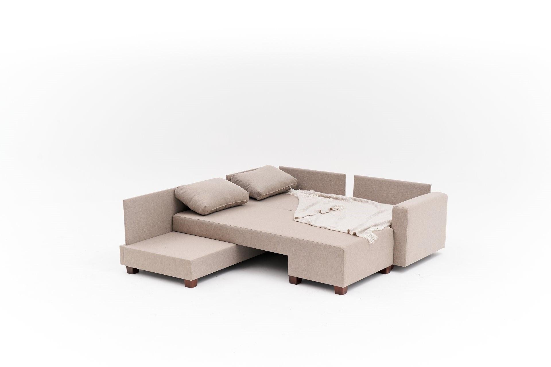 Aly Schlafsofa Récamiere Links Baumwolle Beige 9