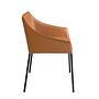Dining chair synthetic leather brown 7