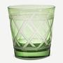 Tie Up Drinking glasses Set of 4 Glass Green 3