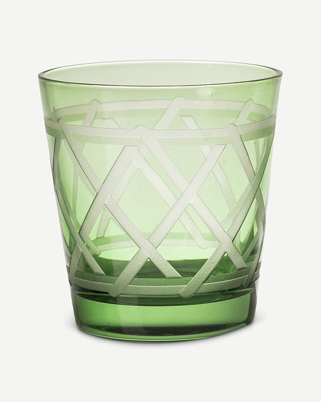 Tie Up Drinking glasses Set of 4 Glass Green 3