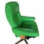 Sessel Leder Holz Grün 2