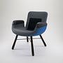 East River Chair Leder Blau 0