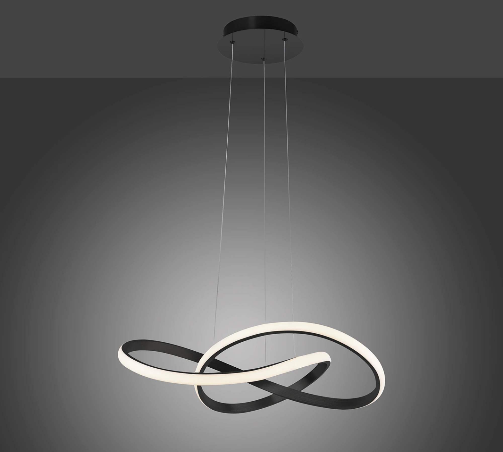 LED Pendelleuchte 1-flammig Aluminium Schwarz 3