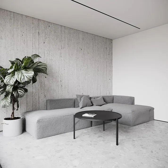 Couchtisch Eschenholz Schwarz Ø90cm 3