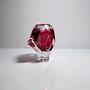 Vintage Vase Glas Rot 1