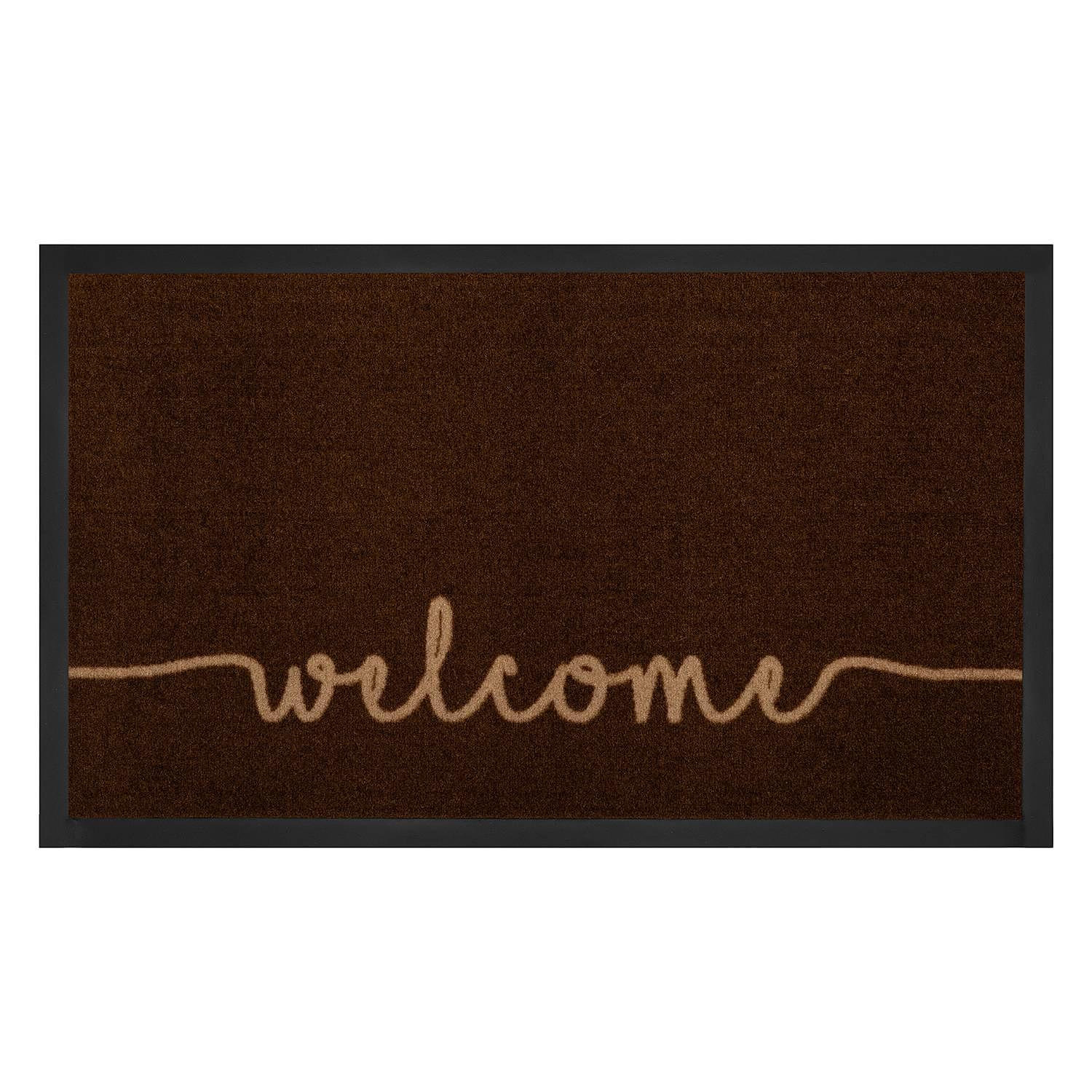 Doormat Cozy Welcome Dark Brown 0