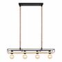 Pendelleuchte Holz Metall Beige Schwarz 4