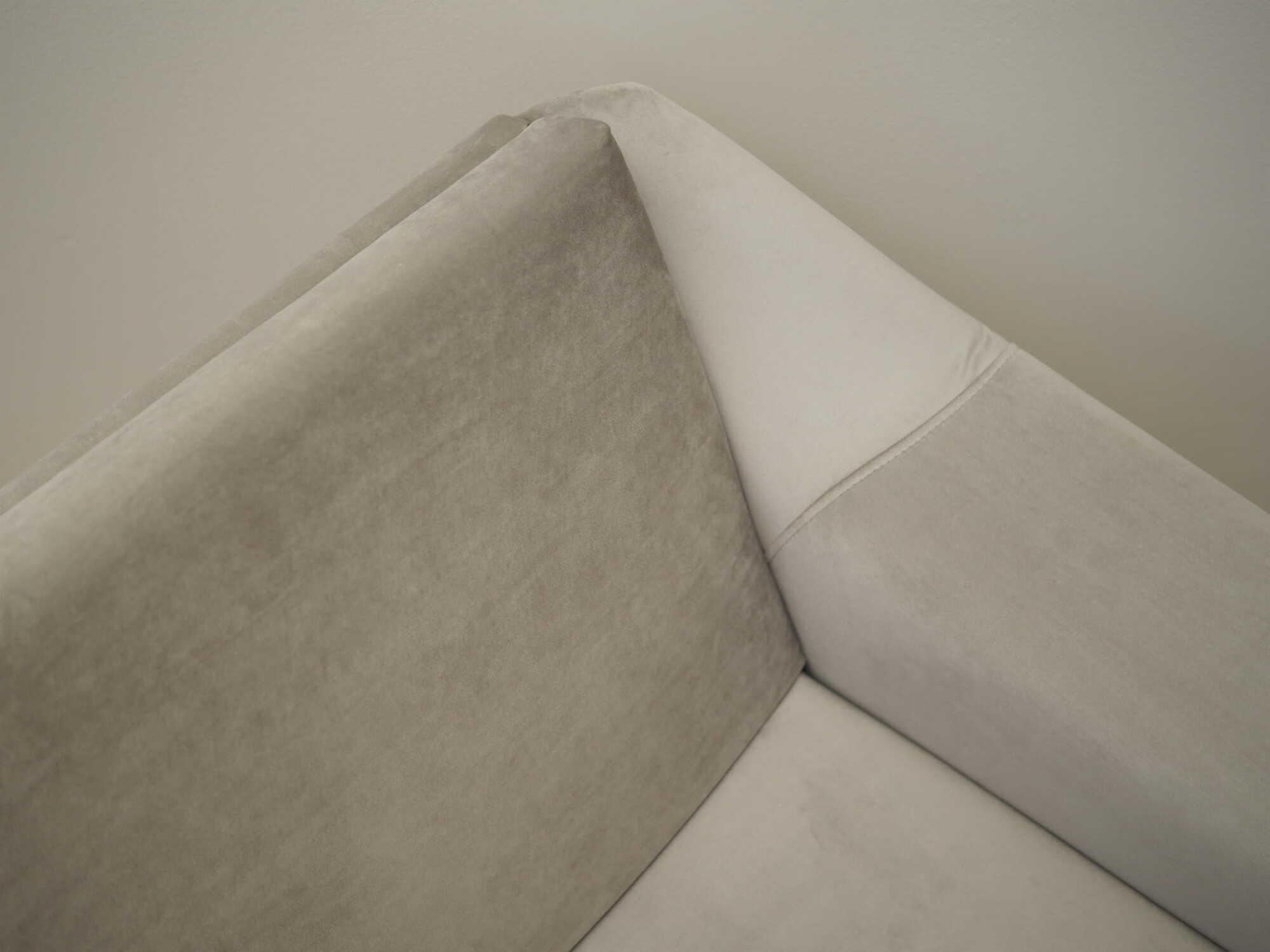 Sofa 3-seater textile gray 1980s 9