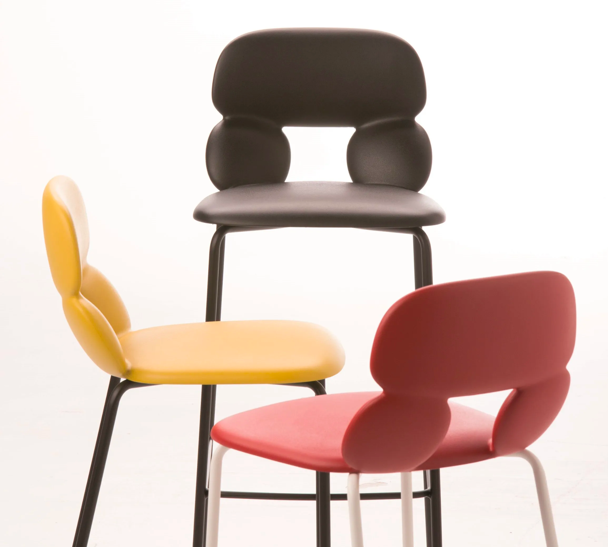 Nube SG 65 Sgabello da bar Plastica Metallo Nero 2