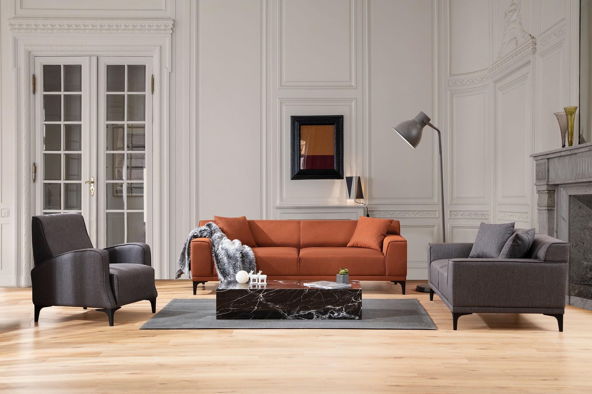 Petra 3 Sofa Orange 3