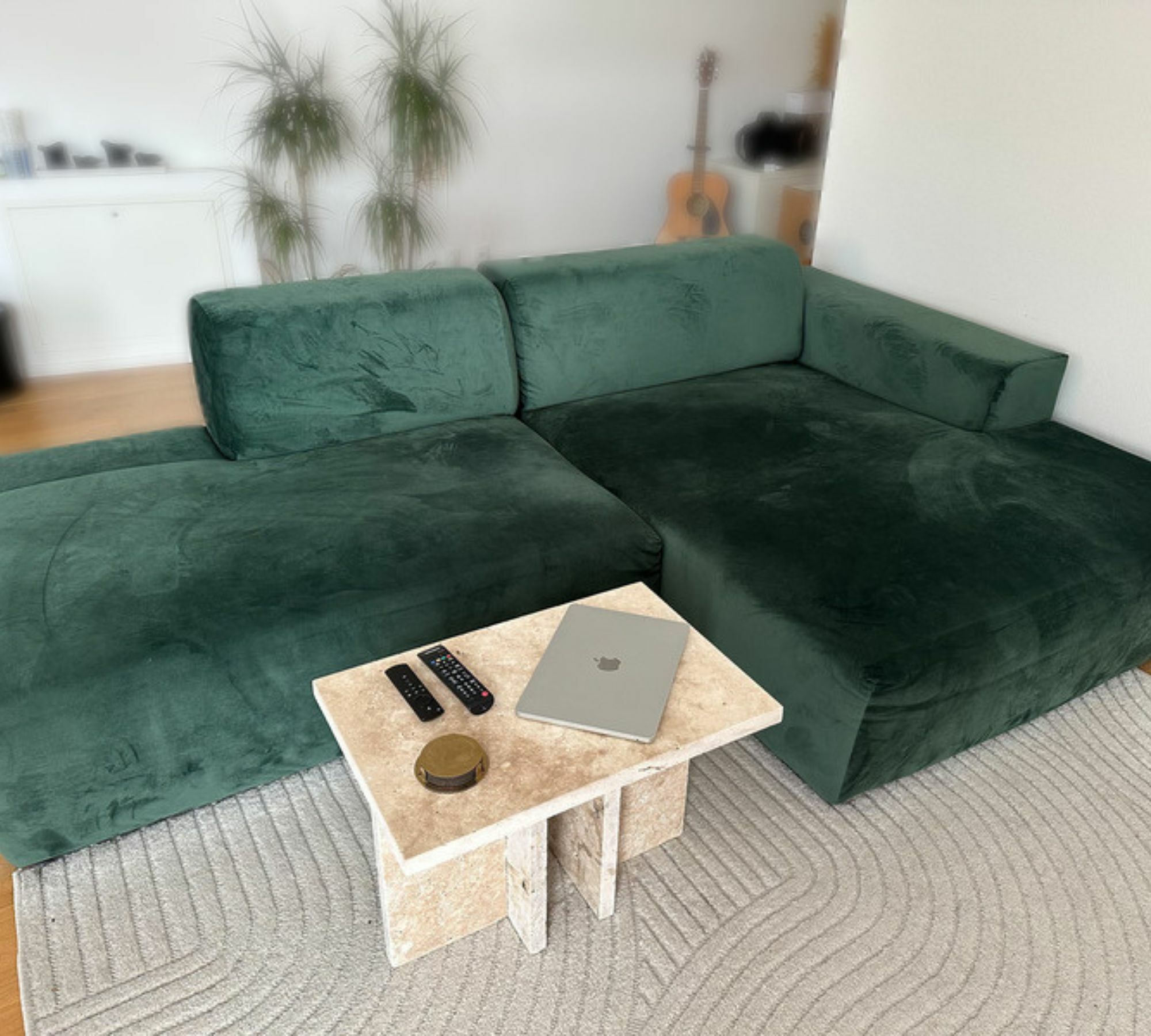 Pyllow Sofa Samt Tannengrün 4