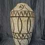 Vintage Vase Keramik Beige Braun  1