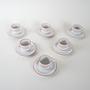 Porcelain cup set White 1980s 4