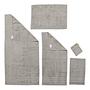 5x Daily Uni Handtuchset-Set Baumwollstoff Taupe 1