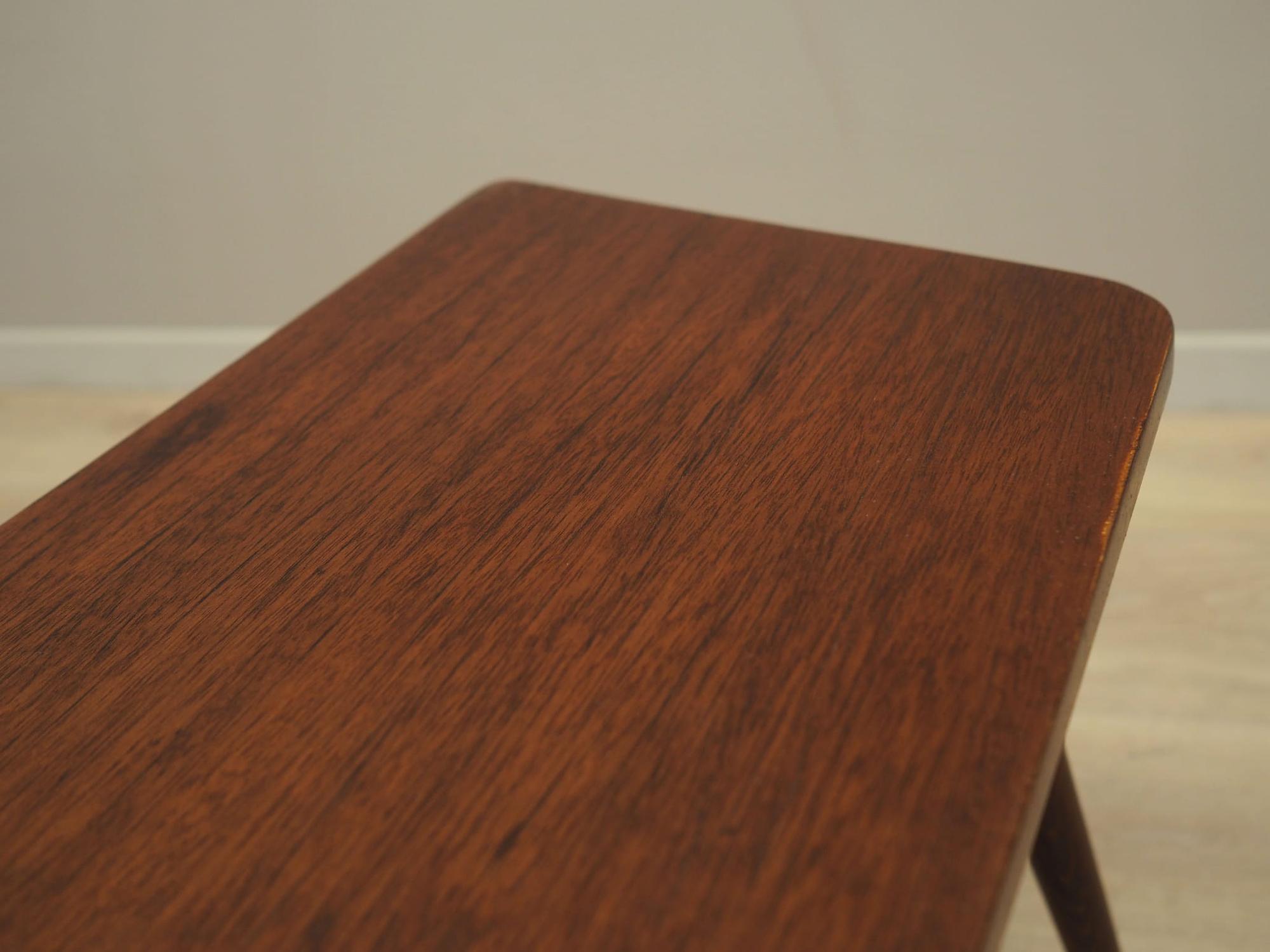 Vintage Hocker Teakholz Braun 1970er Jahre 10