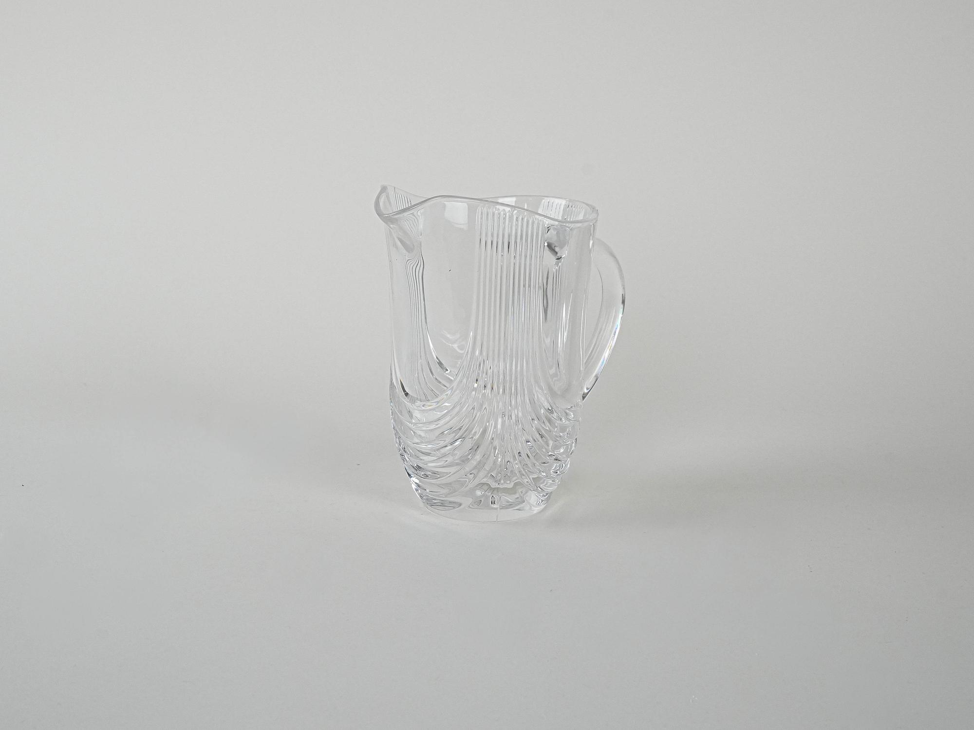 Kristallkaraffe Transparent 1970er Jahre 3