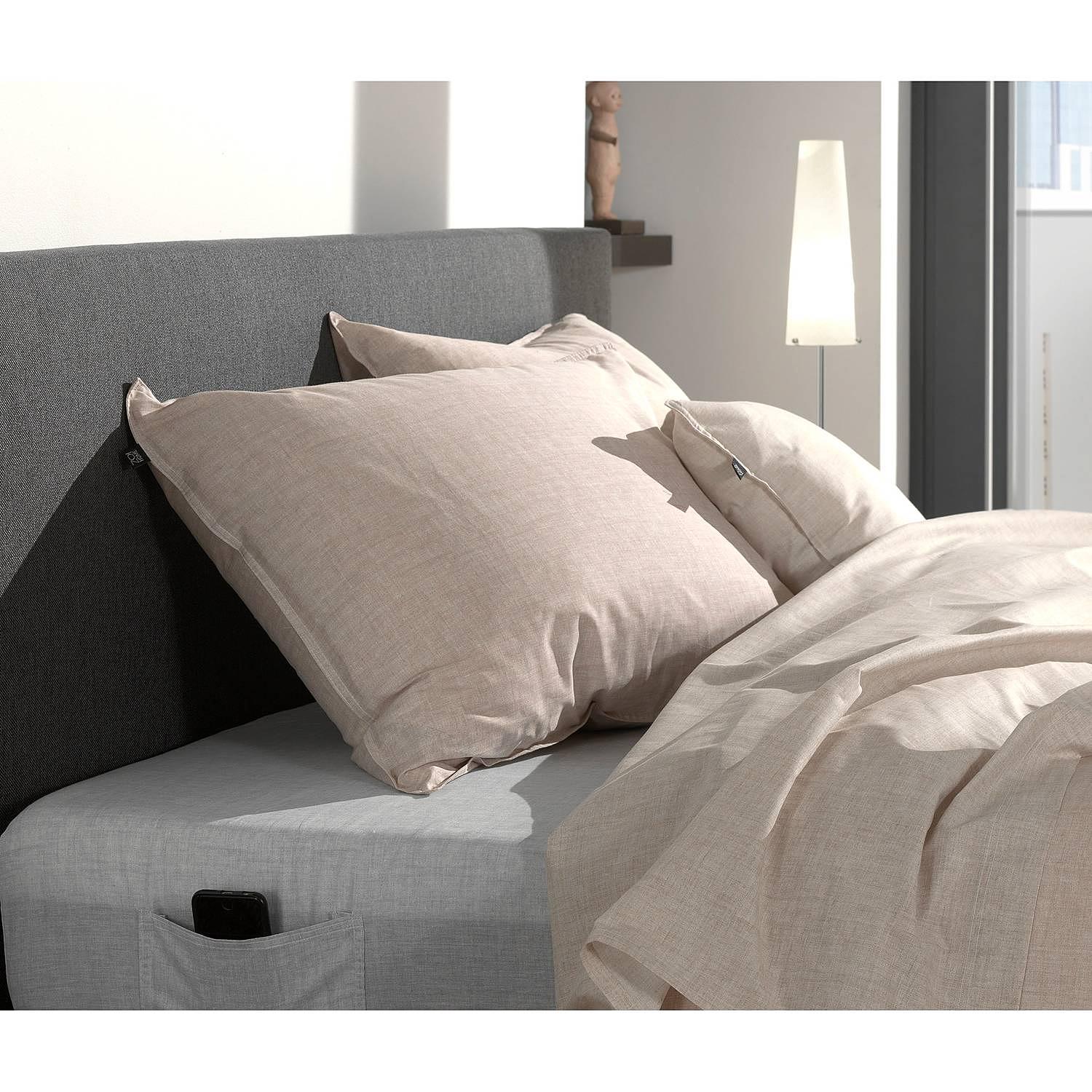 Lino II Pillowcase Cotton Sand 80 x 80 cm 2