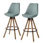 2x Barstuhl ALEDAS Webstoff Cors Mintgrau 0